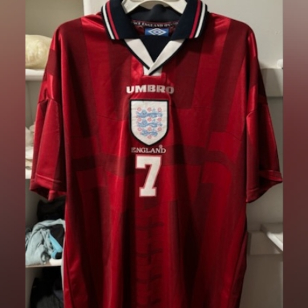 EUC Authentic 1998 Umbro England Beckham Away Shirt